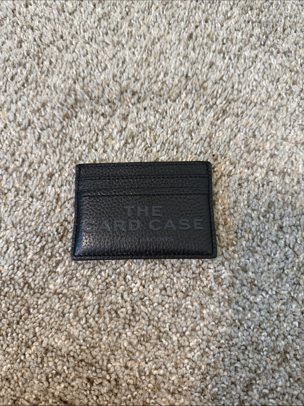 Marc Jacobs Black Pebbled Leather Card Case